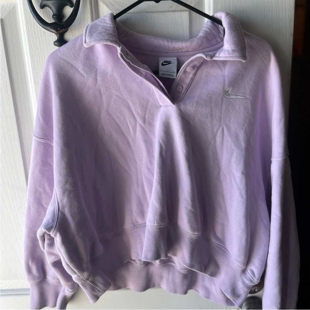 Nike Lavender Pullover Collared Sweatshirt